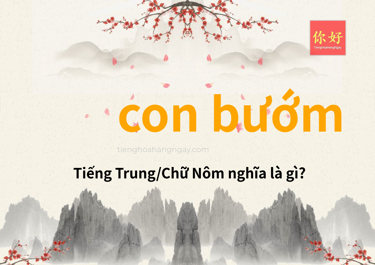 con bướm tiếng Trung là gì?